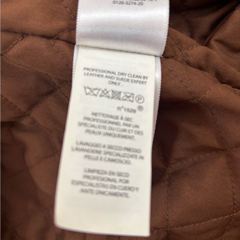 🆕 Ralph Lauren motto biker Brown suede jacket, in Box - Picture 8 of 11